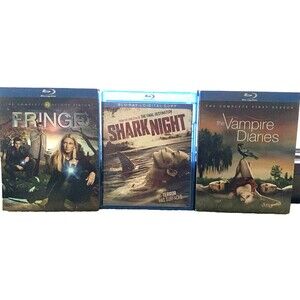 Lot of 3 Horror Blue-ray Movies: Shark Night, Fringe, & Vampire Diaries